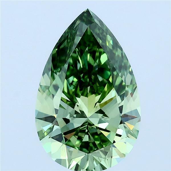 2.04 Ct. Fancy Vivid Green Pear Lab Grown Diamond