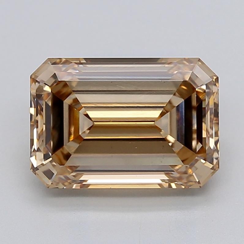 4.71 Ct. Light  Brown Emerald Lab Grown Diamond