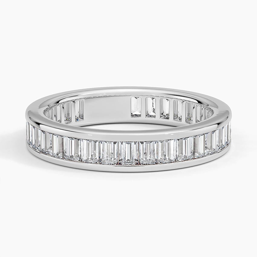 14K White Gold Channel Set Baguette Eternity Lab Diamond Ring (1 1/2 ct. tw.)