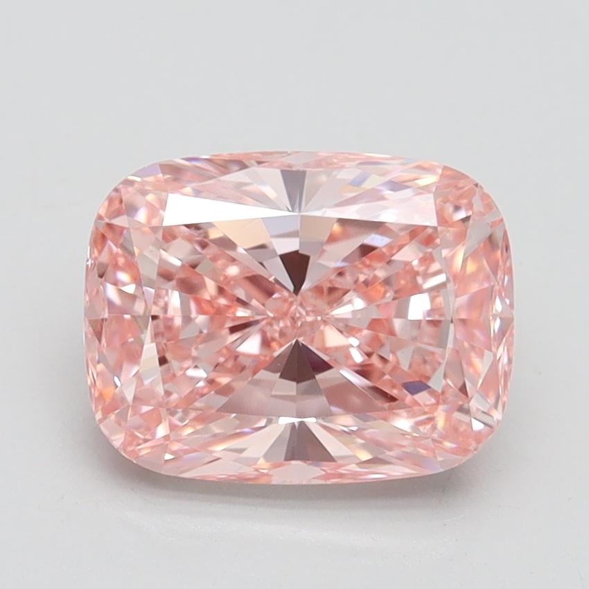 2.07 Ct. Fancy Vivid Pink Cushion Lab Grown Diamond