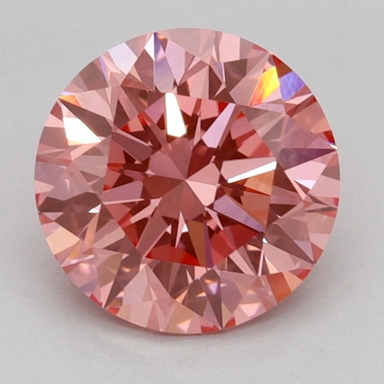 1.51 Ct. Fancy Vivid Pink Round Lab Grown Diamond