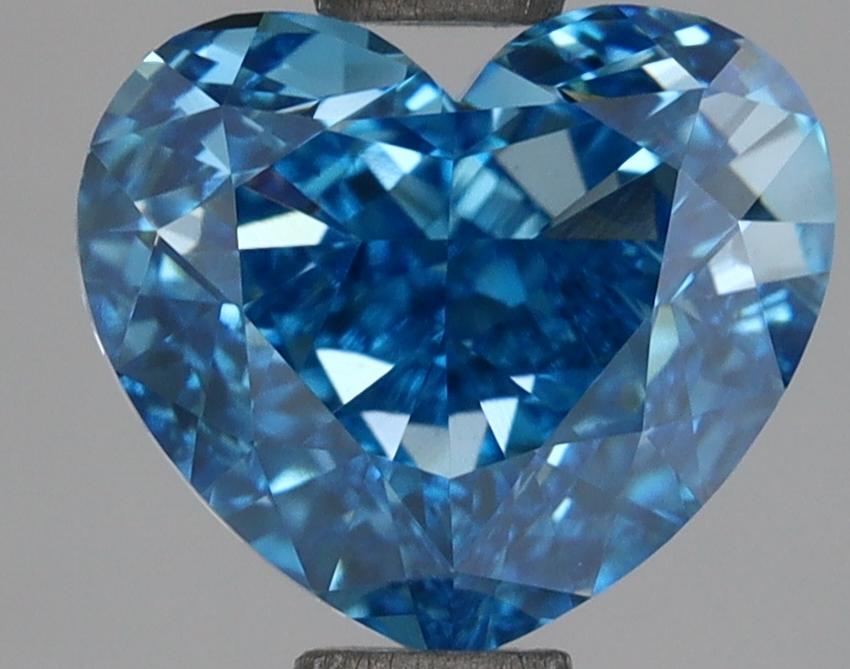 2.53 Ct. Fancy Vivid Blue Heart Lab Grown Diamond