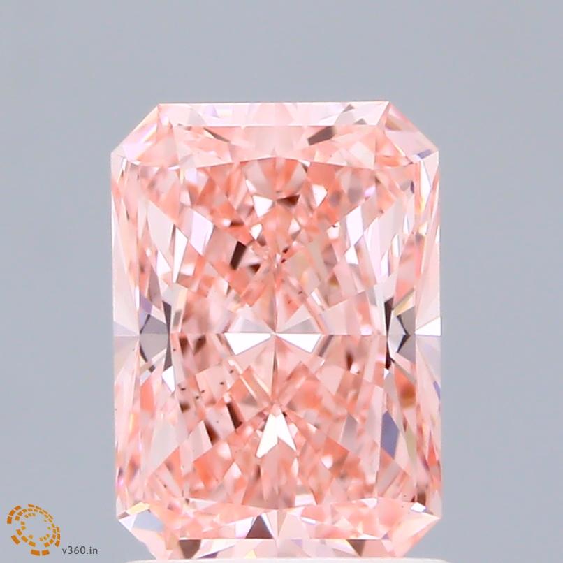 1.50 Ct. Fancy Vivid Pink Radiant Lab Grown Diamond