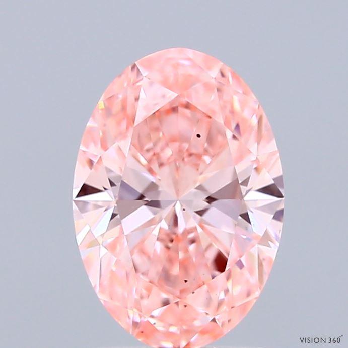 1.52 Ct. Fancy Vivid Pink Oval Lab Grown Diamond