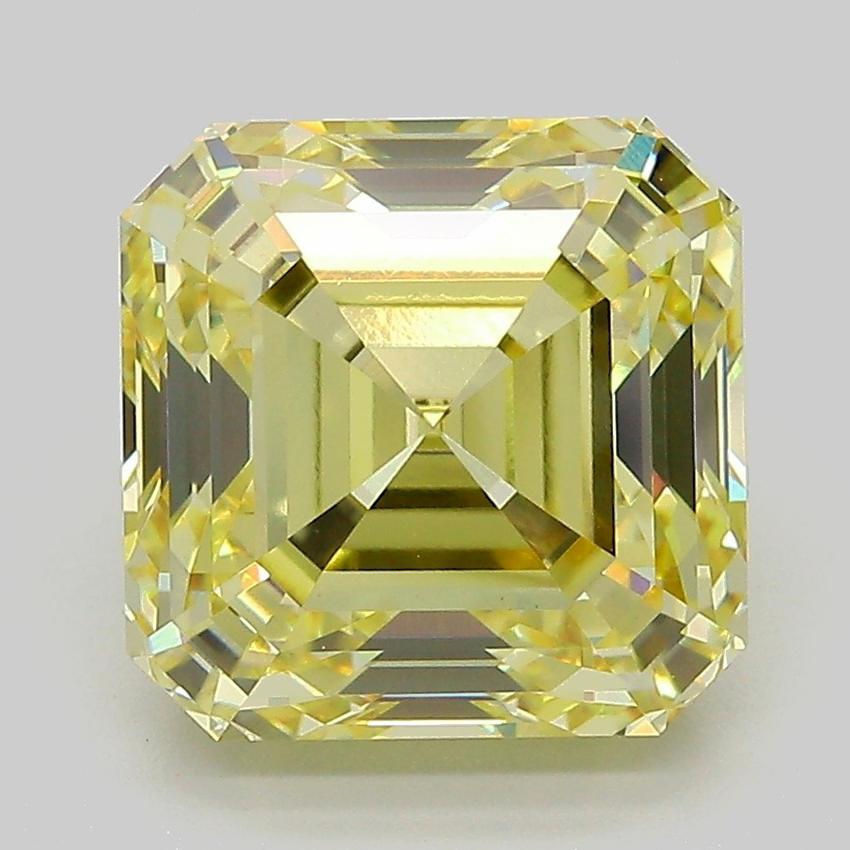 5.44 Ct. Fancy Intense Yellow Asscher Lab Grown Diamond