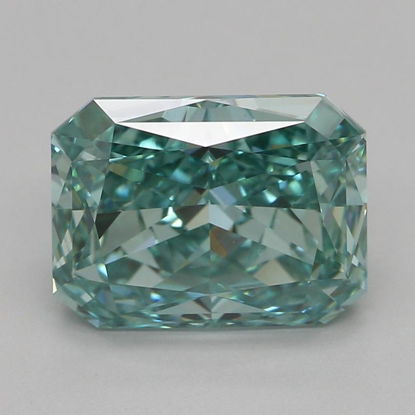 2.08 Ct. Fancy Vivid Green Radiant Lab Grown Diamond