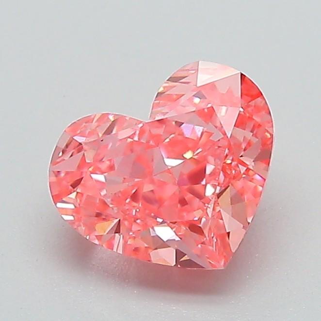 1.14 Ct. Fancy Vivid Pink Heart Lab Grown Diamond