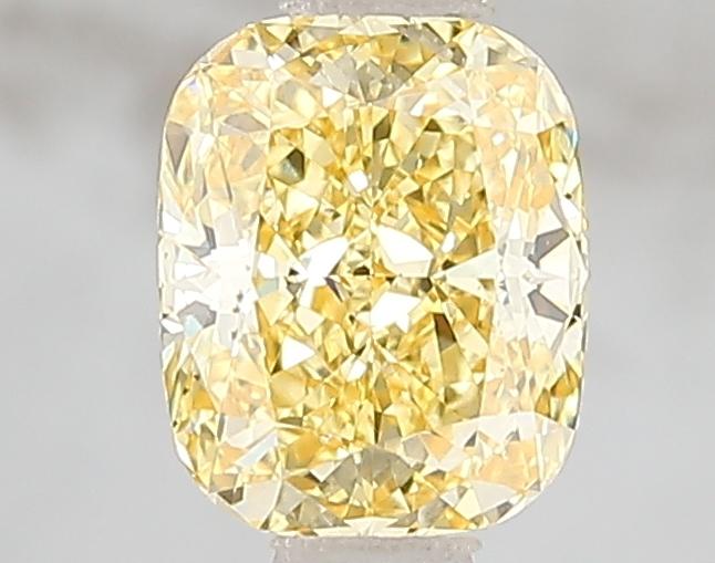1.03 Ct. Fancy Vivid Yellow Cushion Lab Grown Diamond