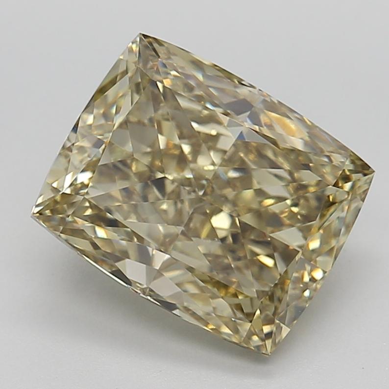 5.60 Ct. Fancy Intense Greyish Yellow Cushion Lab Grown Diamond