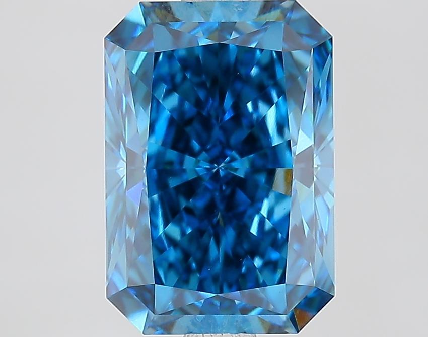 2.76 Ct. Fancy Vivid Blue Radiant Lab Grown Diamond