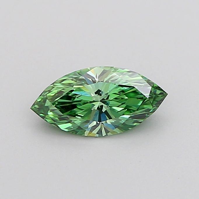 0.39 Ct. Fancy Vivid Green Marquise Lab Grown Diamond