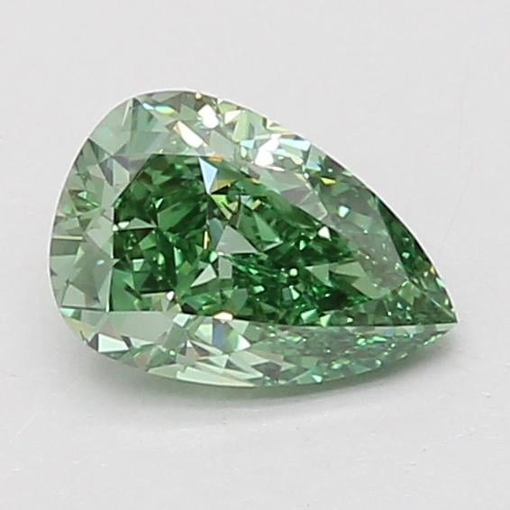 1.08 Ct. Fancy Vivid Green Pear Lab Grown Diamond