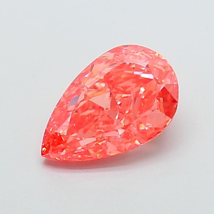 3.17 Ct. Fancy Vivid Pink Pear Lab Grown Diamond