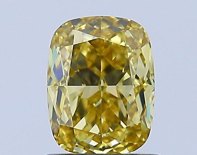 1.14 Ct. Fancy Intense  Yellow Cushion Lab Grown Diamond