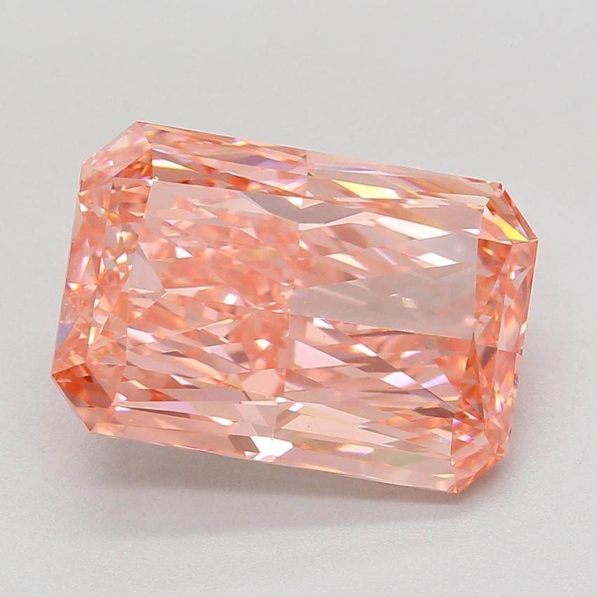 10.08 Ct. Fancy Vivid Pink Radiant Lab Grown Diamond