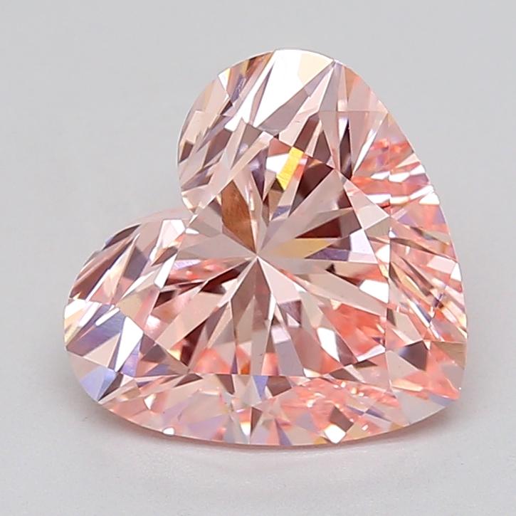 4.03 Ct. Fancy Intense  Pink Heart Lab Grown Diamond