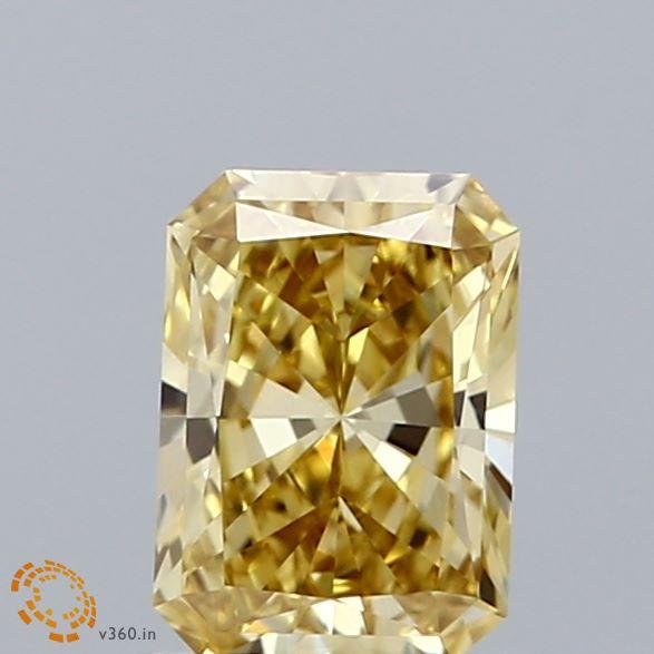 0.95 Ct. Fancy Intense  Yellow Radiant Lab Grown Diamond