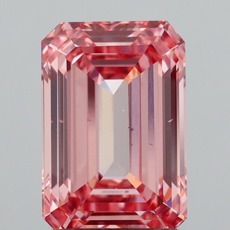 1.87 Ct. Fancy Vivid  Pink Emerald Lab Grown Diamond