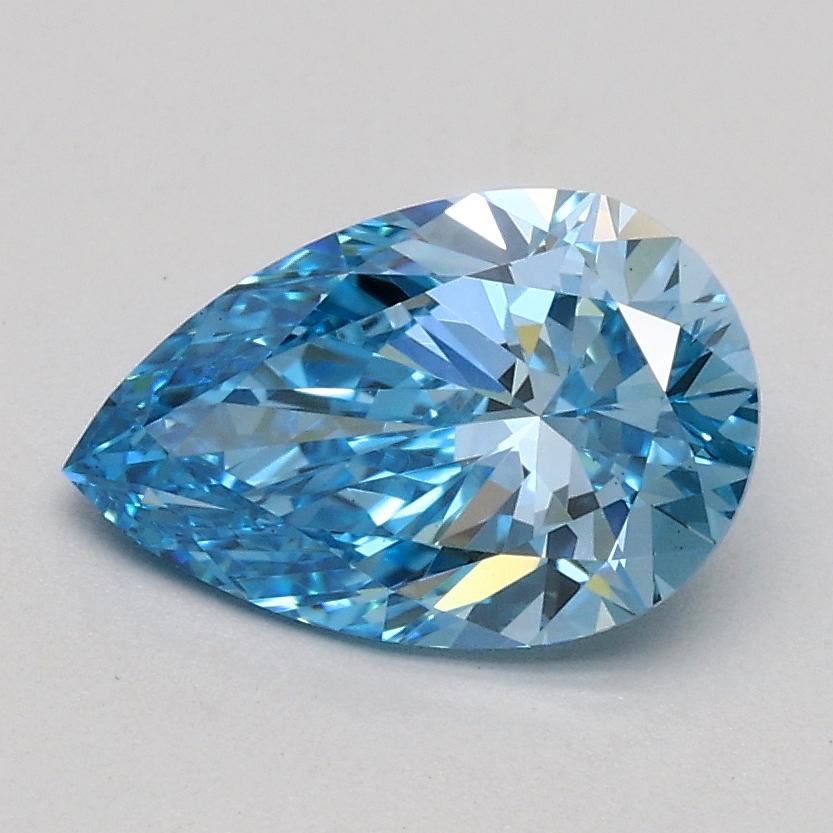 1.01 Ct. Fancy Vivid Blue Pear Lab Grown Diamond