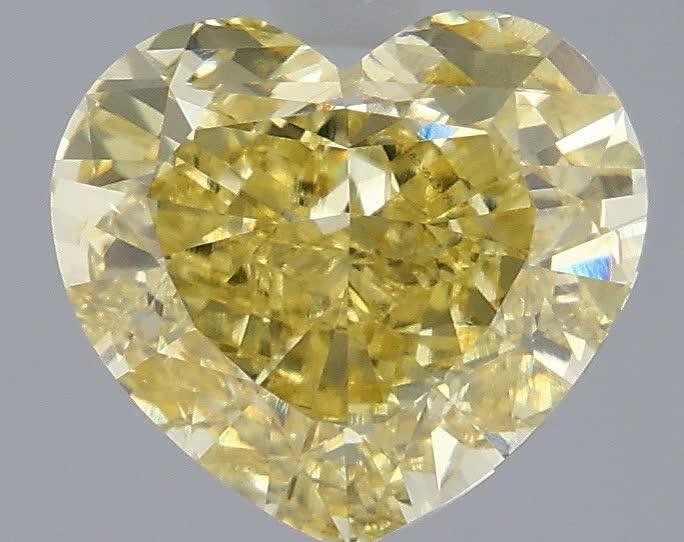 3.50 Ct. Fancy Vivid Yellow Heart Lab Grown Diamond