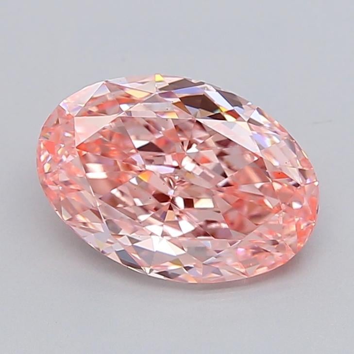 2.22 Ct. Fancy Vivid  Pink Oval Lab Grown Diamond