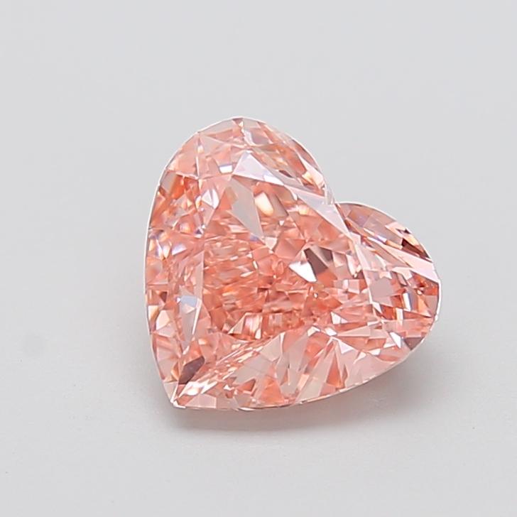 2.80 Ct. Fancy Intense Pink Heart Lab Grown Diamond