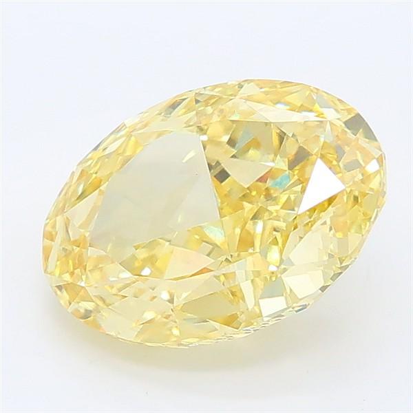 2.59 Ct. Fancy Vivid Yellow Oval Lab Grown Diamond