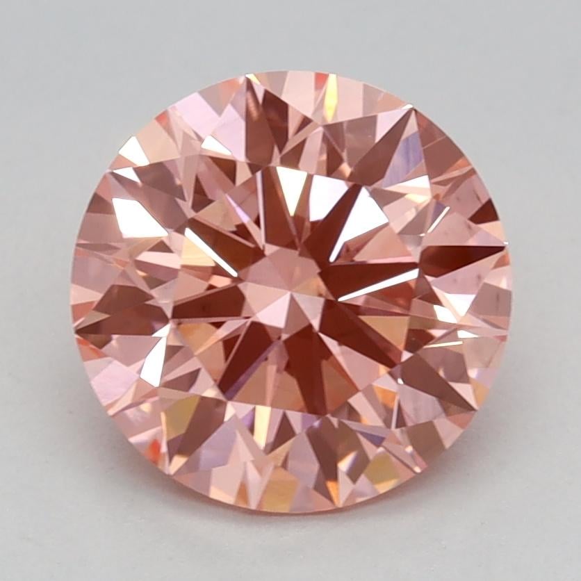 1.58 Ct. Fancy Vivid Pink Round Lab Grown Diamond