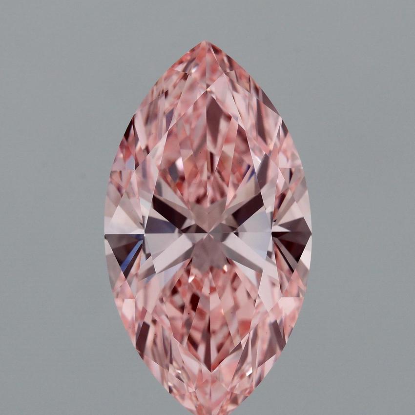 7.28 Ct. Fancy Vivid Pink Marquise Lab Grown Diamond
