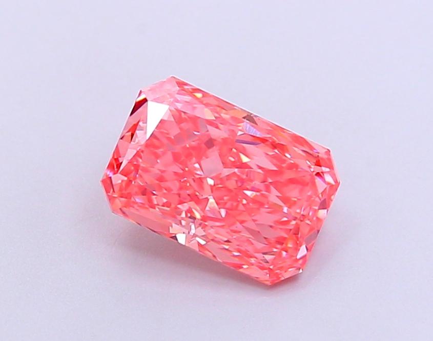 1.52 Ct. Fancy Vivid Orangy Pink Radiant Lab Grown Diamond