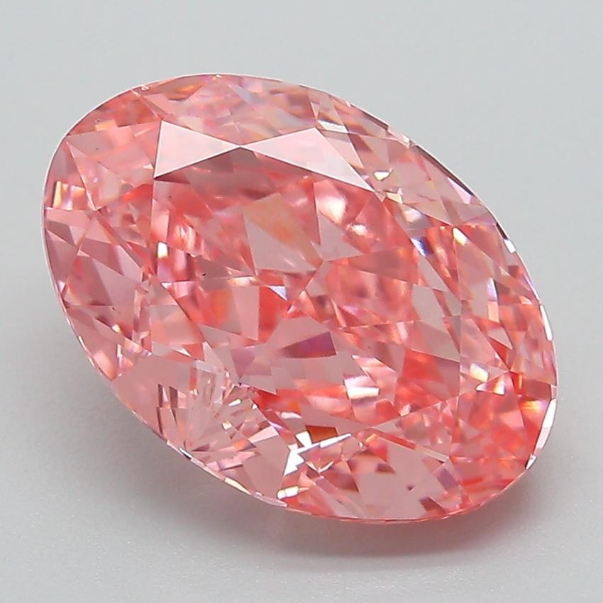 4.08 Ct. Fancy Vivid Pink Oval Lab Grown Diamond