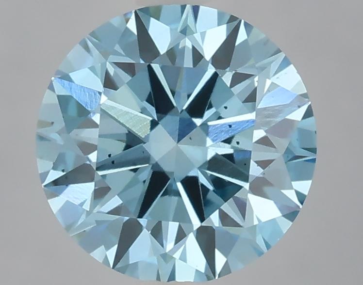1.57 Ct. Fancy Vivid Blue Round Lab Grown Diamond