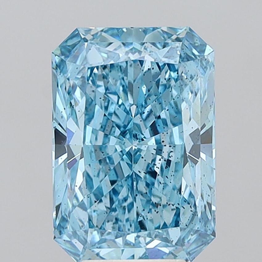 6.01 Ct. Fancy Vivid Blue Radiant Lab Grown Diamond
