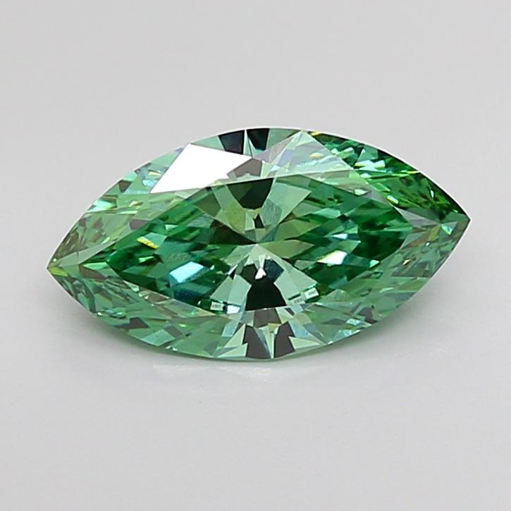 1.57 Ct. Fancy Vivid Green Marquise Lab Grown Diamond