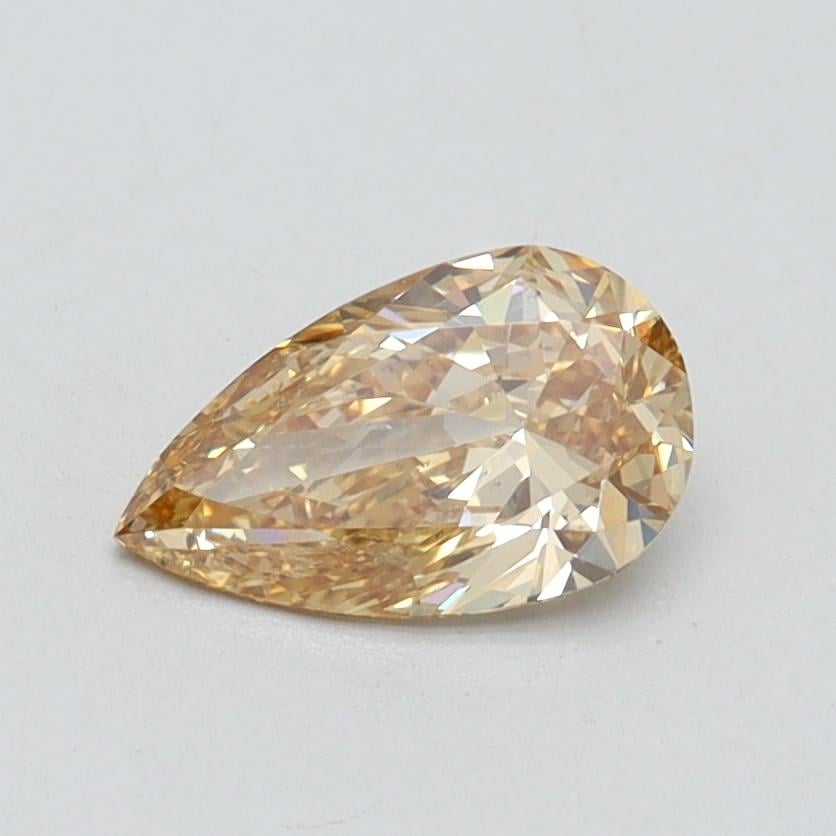 0.70 Ct. Fancy Intense Brownish Yellow Pear Lab Grown Diamond