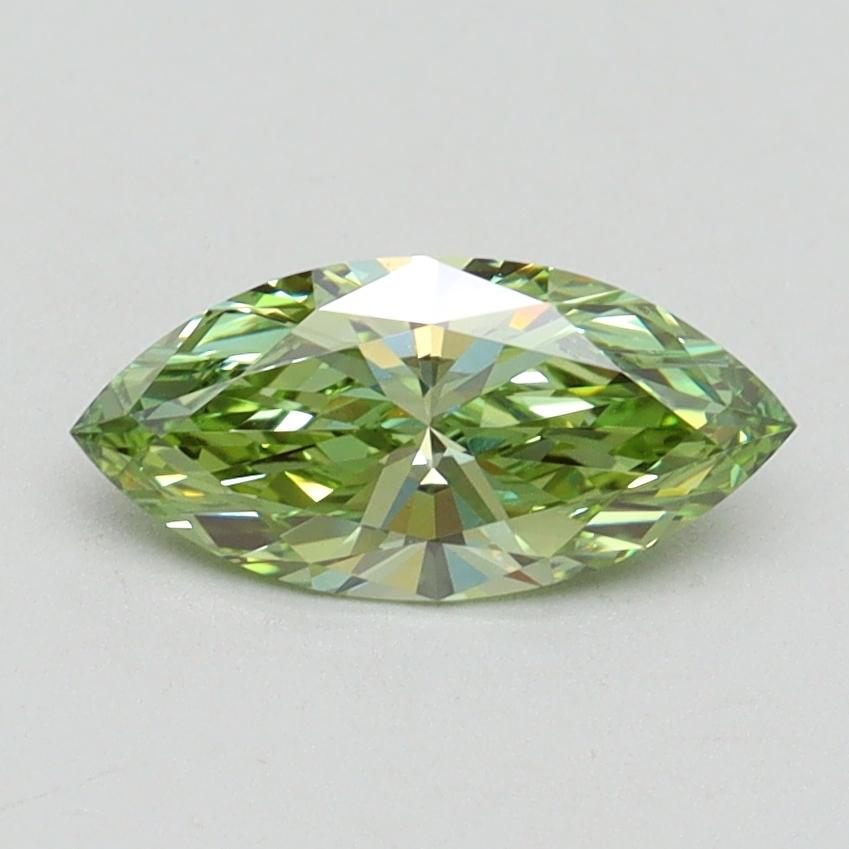 0.71 Ct. Fancy Vivid Green Marquise Lab Grown Diamond