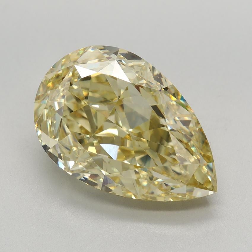 6.24 Ct. Fancy Yellow Pear Lab Grown Diamond