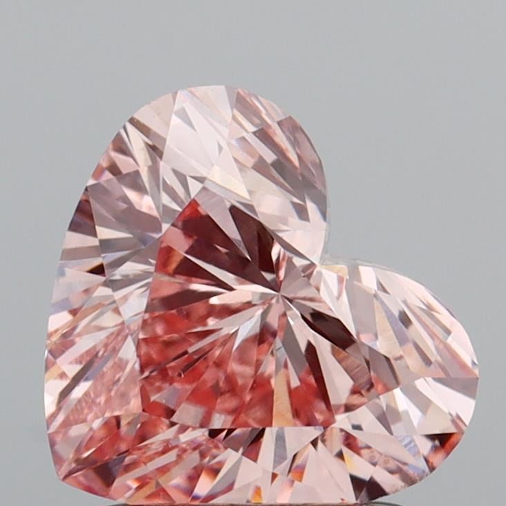 1.53 Ct. Fancy Intense  Pink Heart Lab Grown Diamond