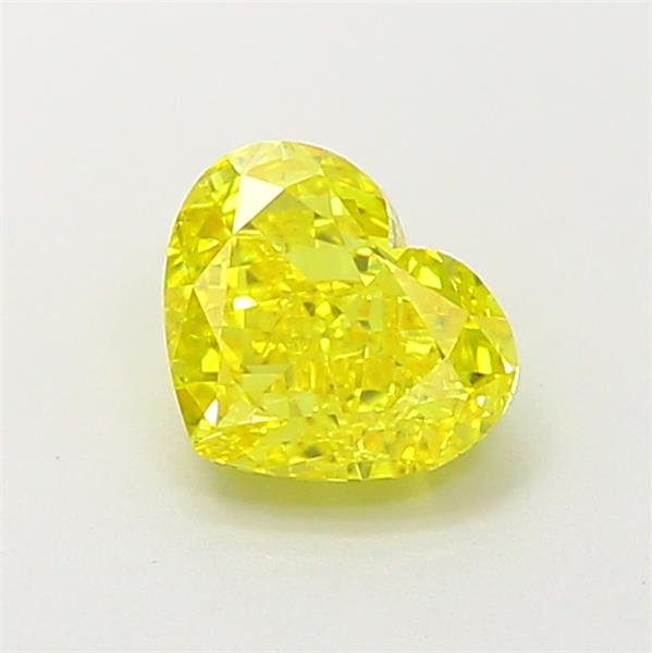 0.83 Ct. Fancy Vivid Yellow Heart Lab Grown Diamond