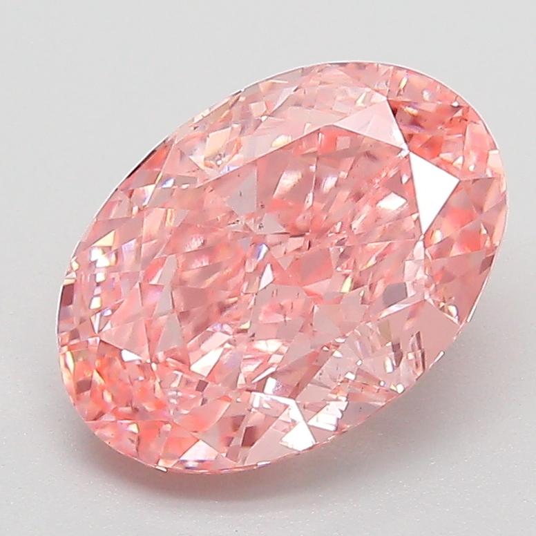 2.54 Ct. Fancy Vivid  Pink Oval Lab Grown Diamond