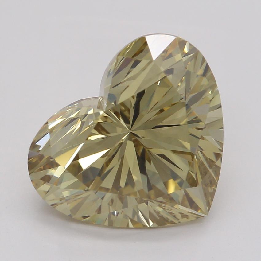 3.01 Ct. Fancy Dark Brown-Yellow Heart Diamond