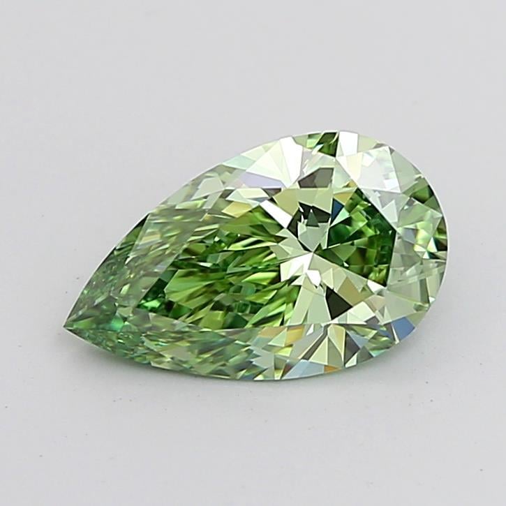 2.07 Ct. Fancy Vivid Green Pear Lab Grown Diamond