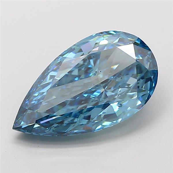 2.81 Ct. Fancy Vivid Blue Pear Lab Grown Diamond