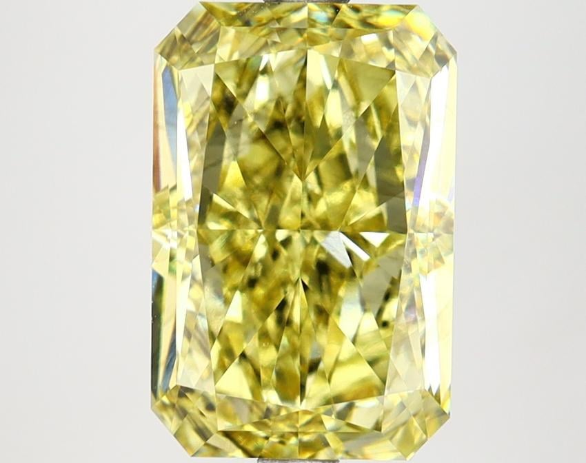 4.02 Ct. Fancy Vivid Yellow Radiant Lab Grown Diamond