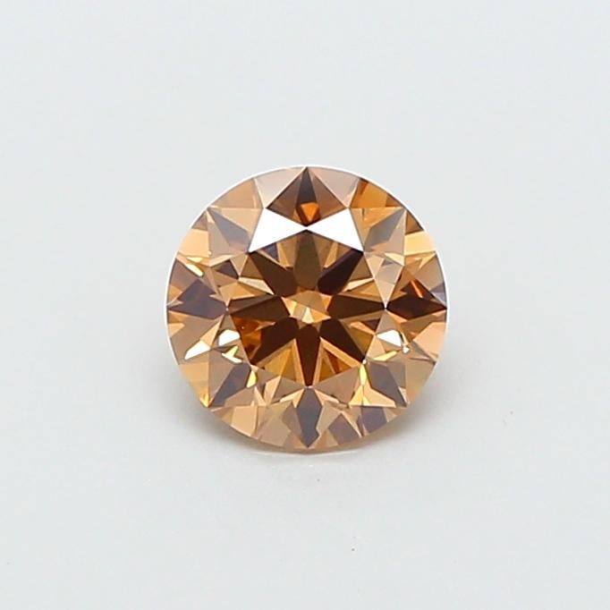 1.29 Ct. Fancy Light  Brown Round Lab Grown Diamond