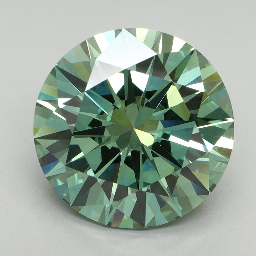 7.00 Ct. Fancy Vivid Pacific Green Round Lab Grown Diamond