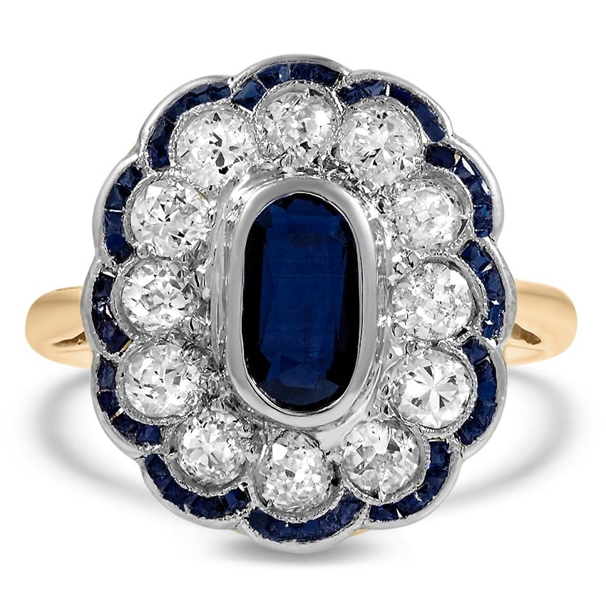Edwardian Sapphire Cocktail Ring