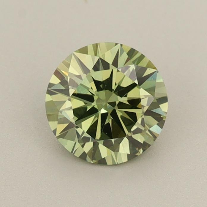 0.67 Ct. Fancy Vivid Green Round Lab Grown Diamond