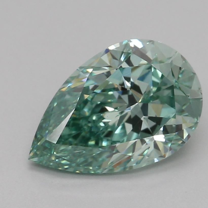 1.04 Ct. Fancy Vivid Green Pear Lab Grown Diamond