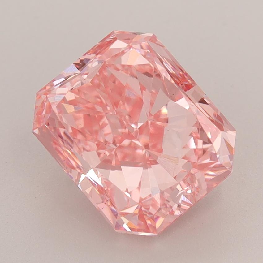 3.00 Ct. Fancy Vivid  Pink Radiant Lab Grown Diamond